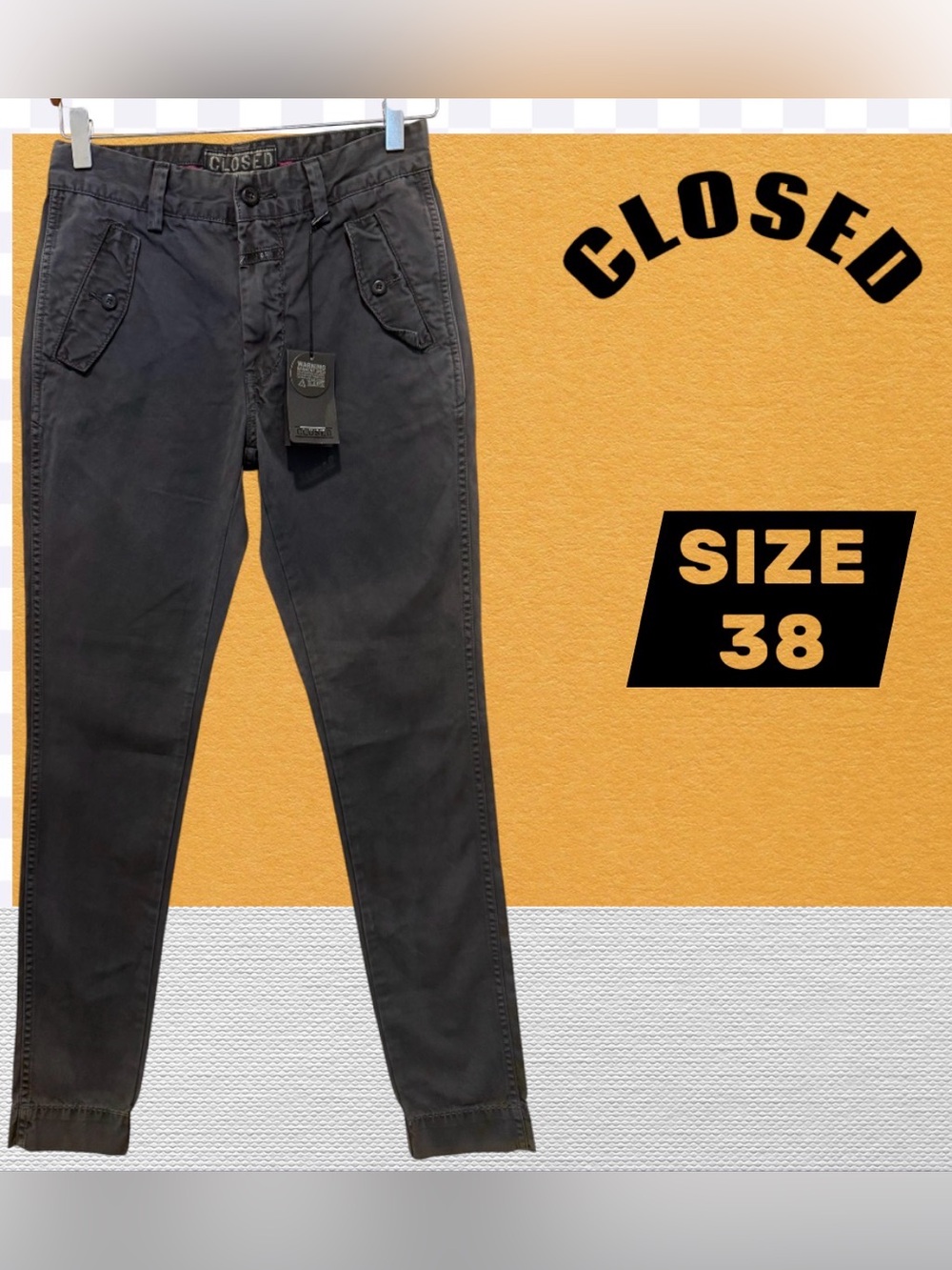 CLOSET ROMY PANT DEMIN THE ORIGINAL PRODUCT BLACK COLOR SIZE 38.
